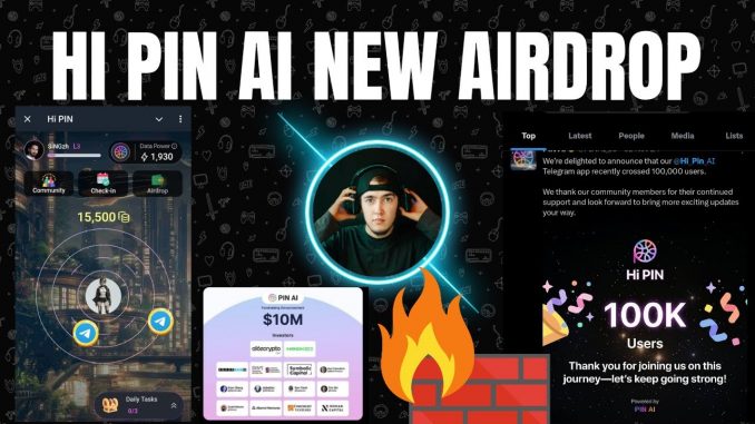 📌 PIN AI Airdrop Complete Guide | Hi Pin Telegram Airdrop | New Crypto Mining Airdrop
