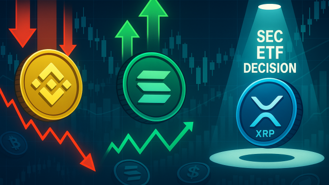 Crypto wrap: BNB dips 10% as SOL tests $200; XRP Crypto wrap: BNB dips 10% as SOL tests $200; XRP ETFs updates