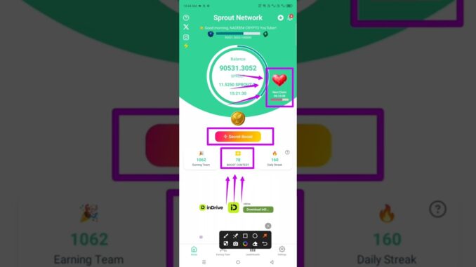 Sprout Network super Boost Update📢- Sprout Mining Booster 30x 😍- Sprout Network KYC Withdrawal 🎁