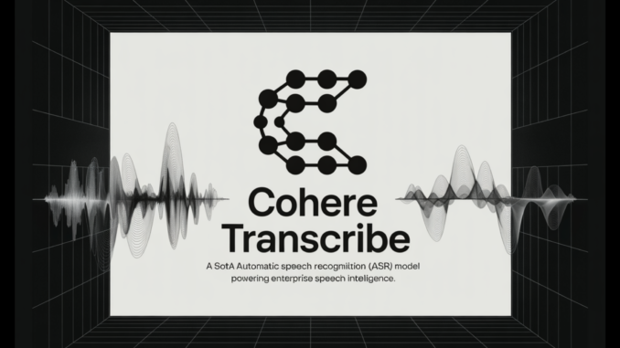 Cohere AI Releases Cohere Transcribe: A SOTA Automatic Speech Recognition (ASR) Model Powering Enterprise Speech Intelligence
