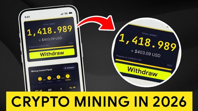 Crypto Mining 2026 Full Tutorial | How To Mine Bitcoin, TRX & Ethereum (Cloud Mining Step-By-Step)