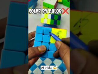 4by4 cube solve by using ai 😱 l ai tricks l #cube #shortclips #video